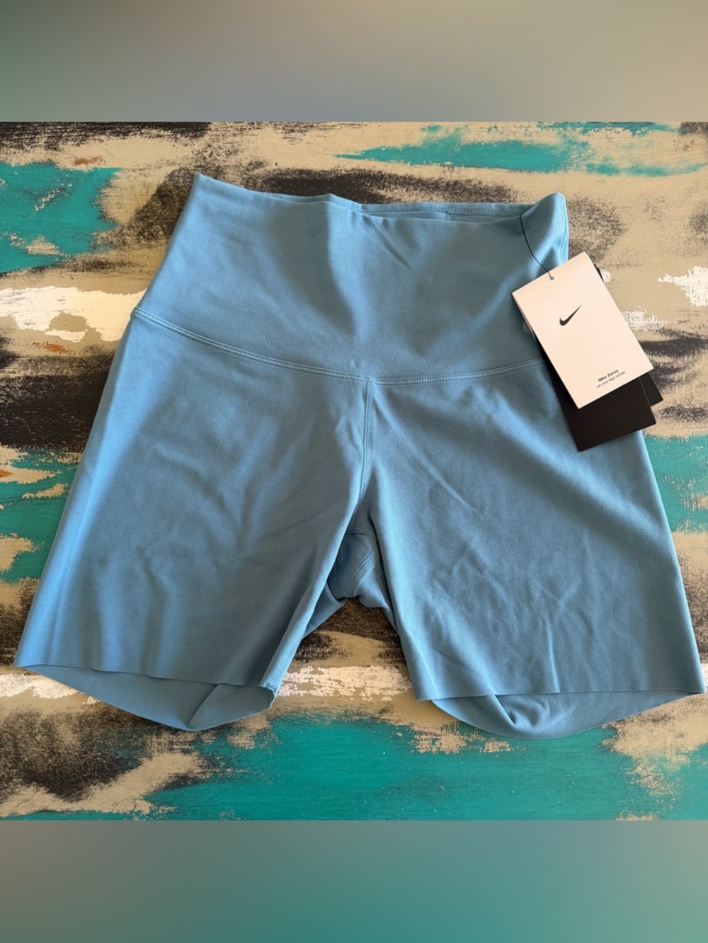 Nike Zenvy Dri-Fit Women’s Sky Blue High-Rise Shorts